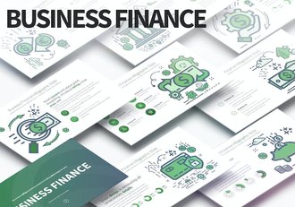 商业金融插画图形PPT模板 - 顶尖PPT