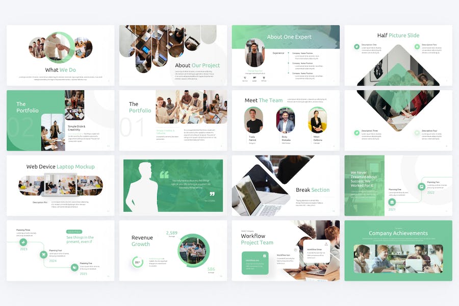 绿色创意大气商业计划营销策划商务通用多用途keynote模板 - 顶尖PPT