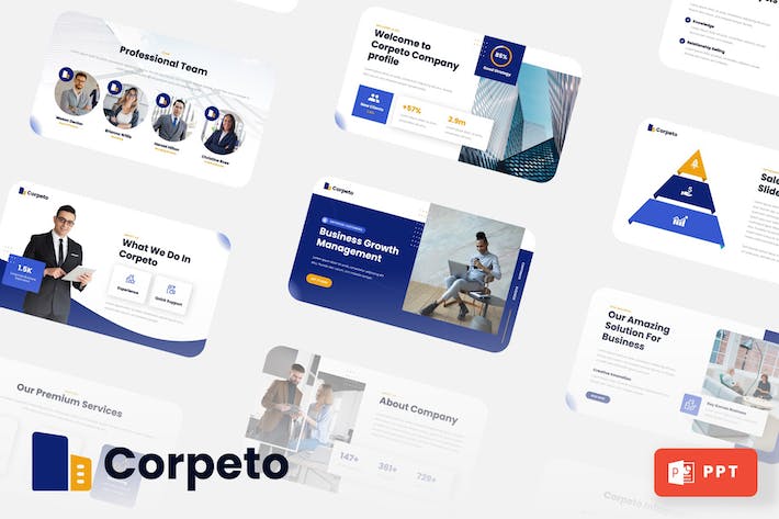 企业商务商业通用PPT模板 - 顶尖PPT