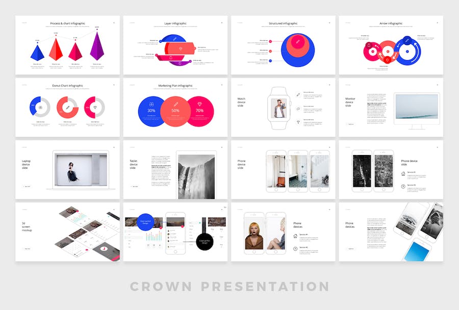 简约风格彩色数据图形时尚服装秀PPT模板 - 顶尖PPT