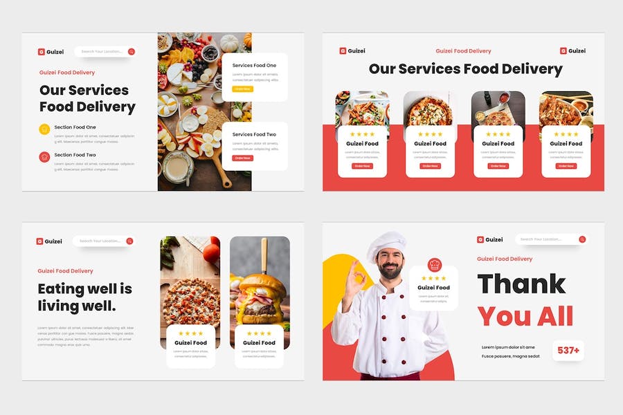 食品送餐讲述展示方案推介PPT模板 - 顶尖PPT