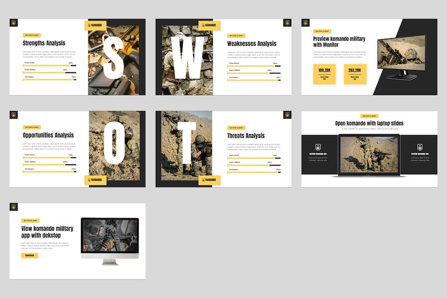 军事教育主题军队作战数据分析PPT模板 - 顶尖PPT