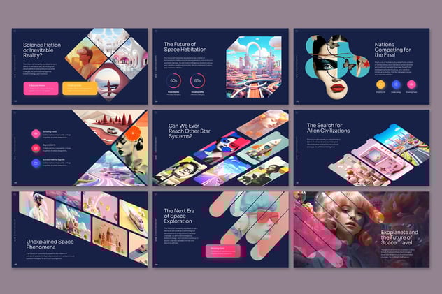 AI人工智能机器人研究PPT模板 - 顶尖PPT