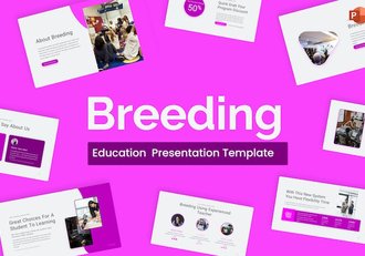 创意紫色教育培训机构PPT模板 - 顶尖PPT