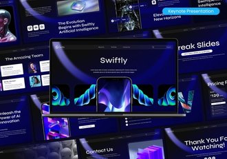 人工智能AI科技大模型keynote模板 - 顶尖PPT