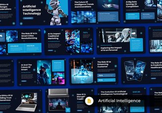 人工智能技术AI PPT模板 - 顶尖PPT