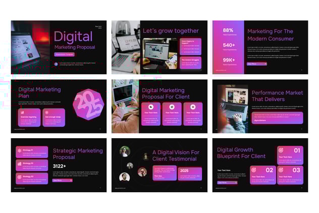 数字营销推广策略方案PPT模板 - 顶尖PPT