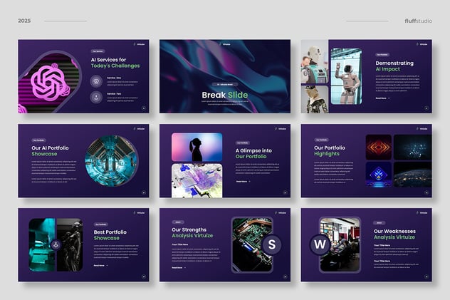 AI人工智能主题keynote模板 - 顶尖PPT