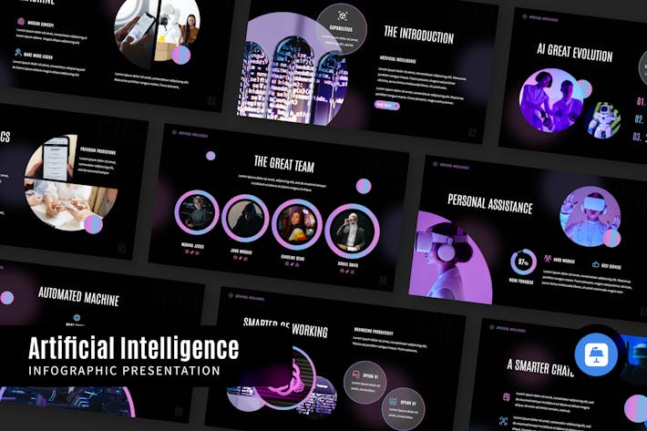 AI科技人工智能keynote模板 - 顶尖PPT