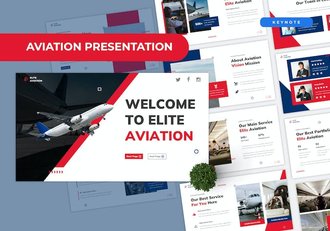 航空运输行业品牌展示Keynote模板 - 顶尖PPT