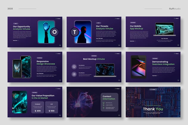 AI人工智能主题keynote模板 - 顶尖PPT