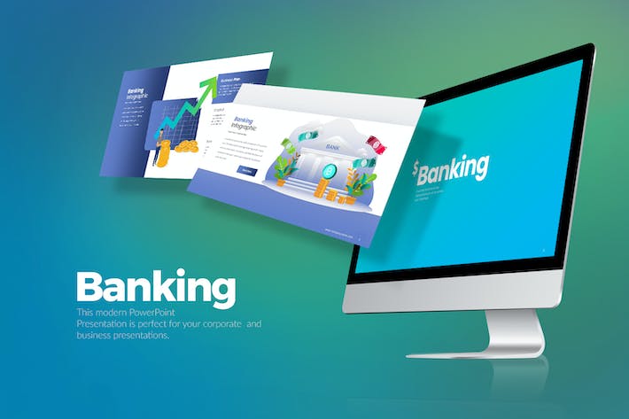 银行金融理财数据分析信息图表PPT模板 - 顶尖PPT