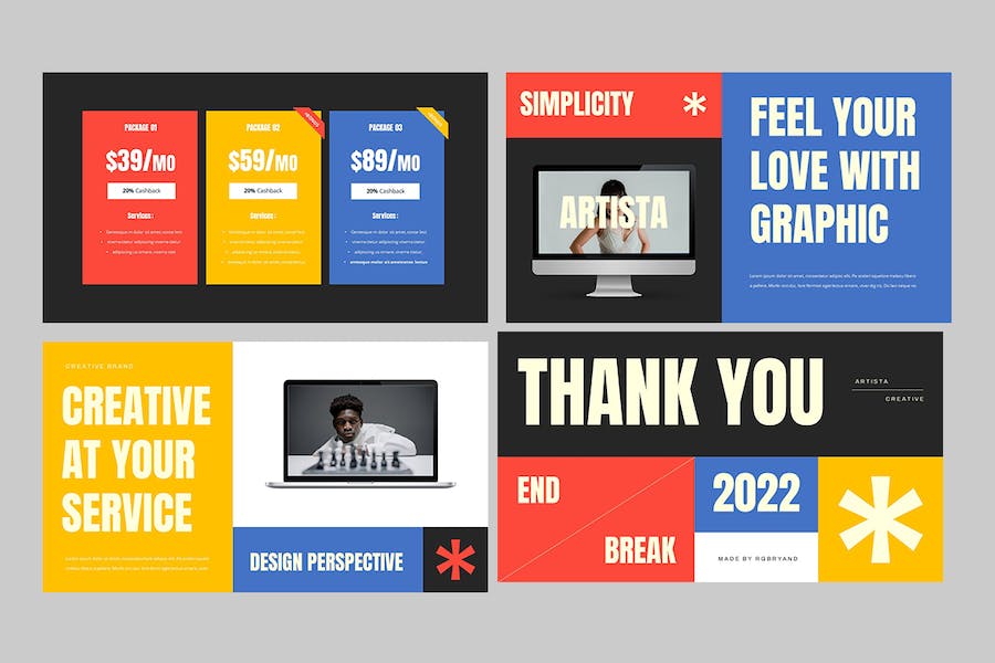 国外艺术创意展示Keynote模板 - 顶尖PPT