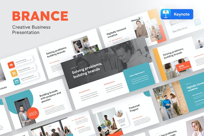 品牌建设商务战略Keynote模板 - 顶尖PPT