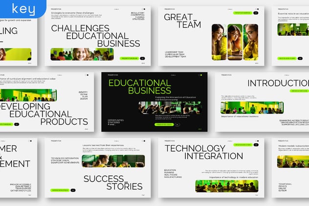 大标题教育培训业务keynote模板 - 顶尖PPT
