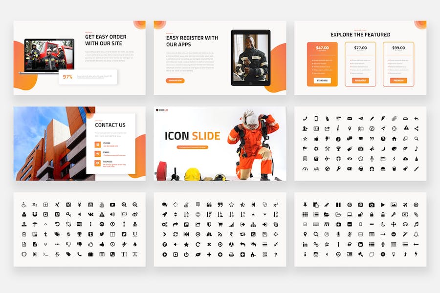 城市消防消防部门keynote模板 - 顶尖PPT