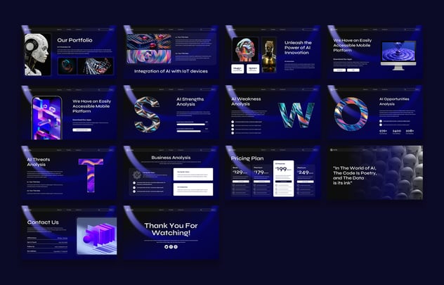 人工智能AI科技大模型keynote模板 - 顶尖PPT