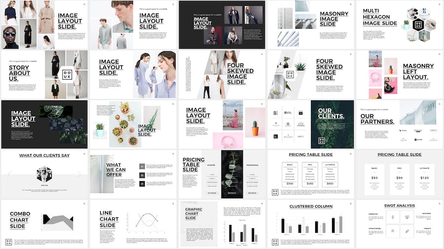 极简风格商务办公展示PPT模板 - 顶尖PPT