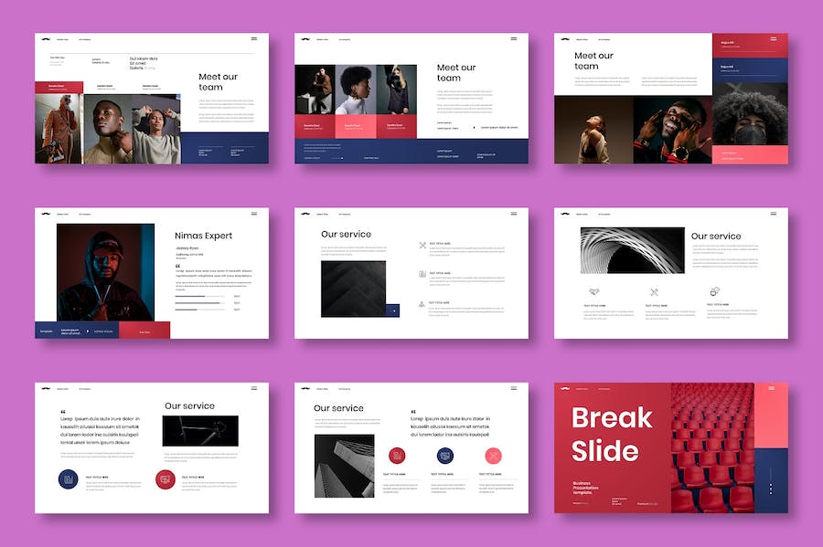 蓝色商务企业品牌推广PPT模板 - 顶尖PPT