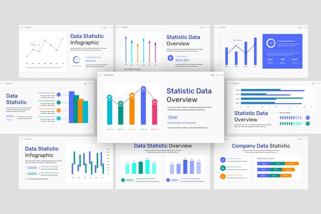 数据分析报告统计展示PPT模板 - 顶尖PPT