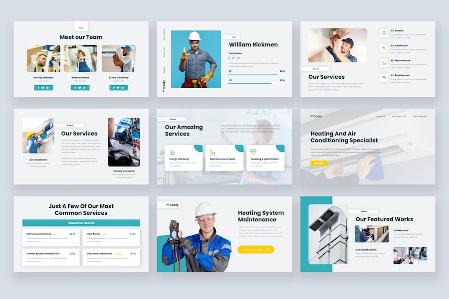 家电售后安装服务公司PPT模板 - 顶尖PPT