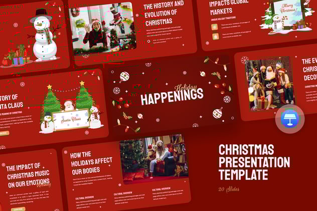圣诞快乐PPT模板 - 顶尖PPT