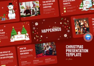 圣诞快乐PPT模板 - 顶尖PPT