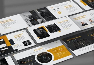 理发店服务推介宣传PPT模板 - 顶尖PPT