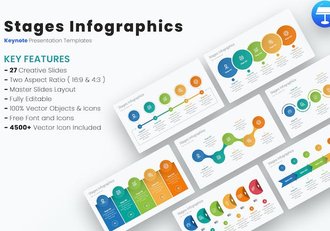 阶段信息图形图表keynote模板 - 顶尖PPT