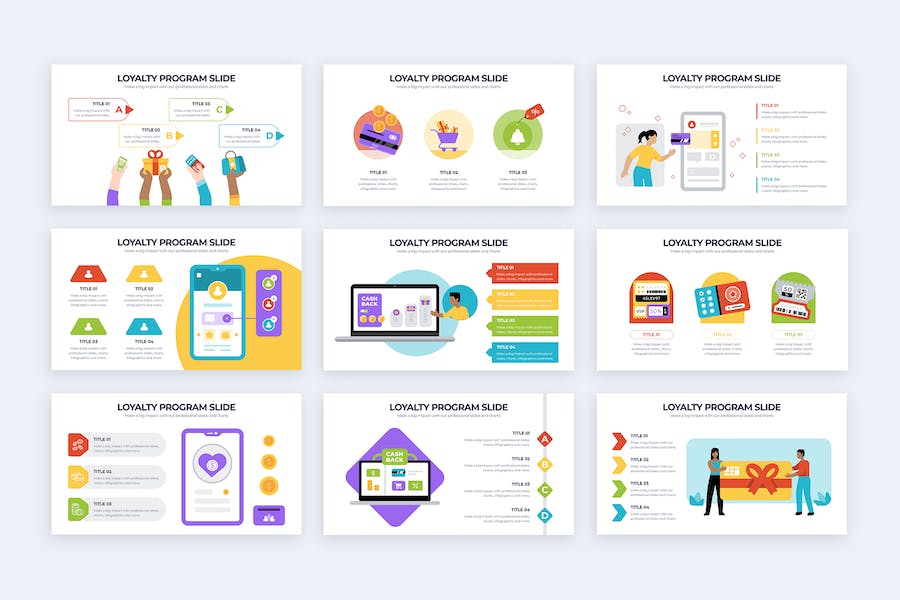 营销忠诚度客户计划信息图形Keynote模板 - 顶尖PPT