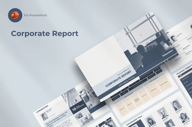 公司年度报告PowerPoint模板 - 顶尖PPT