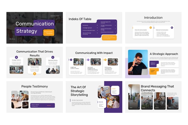 企业传播战略方案专业风格展示PPT模板 - 顶尖PPT