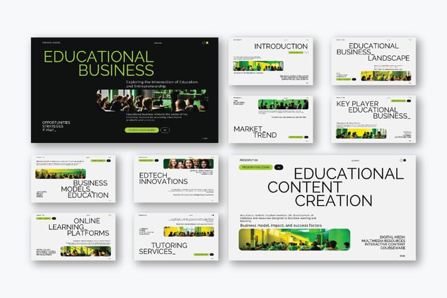 大标题教育培训业务keynote模板 - 顶尖PPT