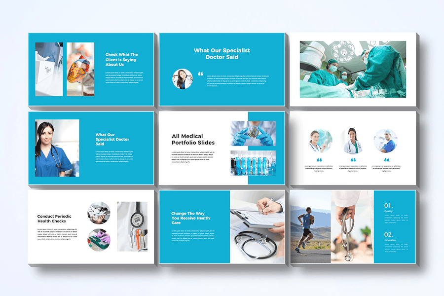 医疗机构团队介绍Keynote模板 - 顶尖PPT