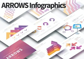 多种样式箭头指向图形图表keynote模板 - 顶尖PPT