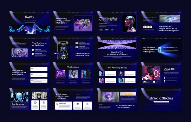 人工智能AI科技大模型keynote模板 - 顶尖PPT