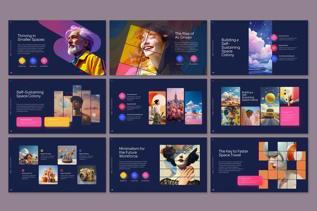 AI人工智能机器人研究PPT模板 - 顶尖PPT