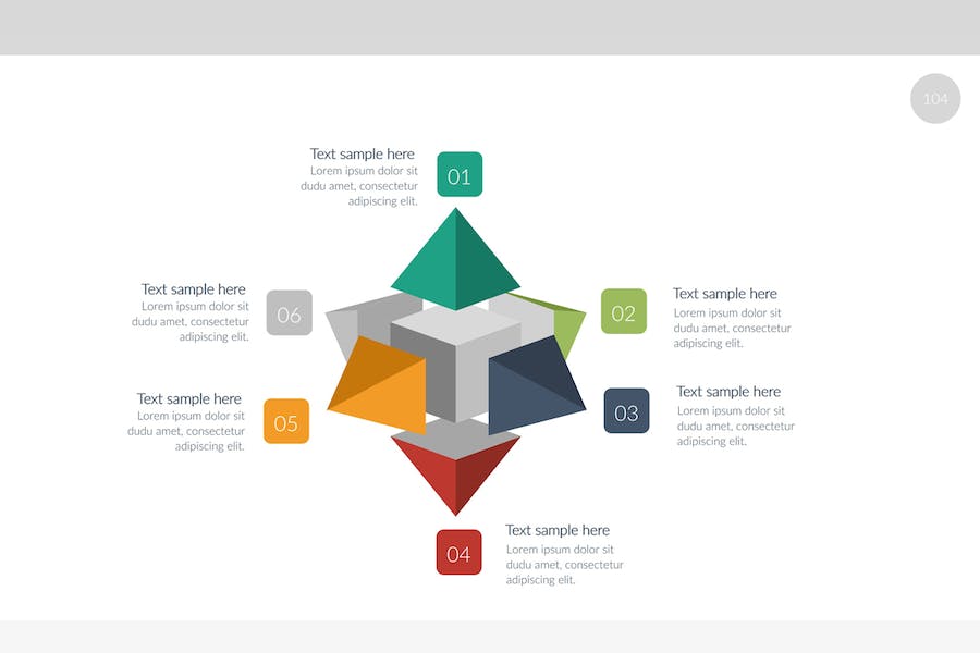 2.5D立体创意图形信息展示keynote模板 - 顶尖PPT