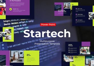 未来科技感企业主题演示PPT模板 - 顶尖PPT