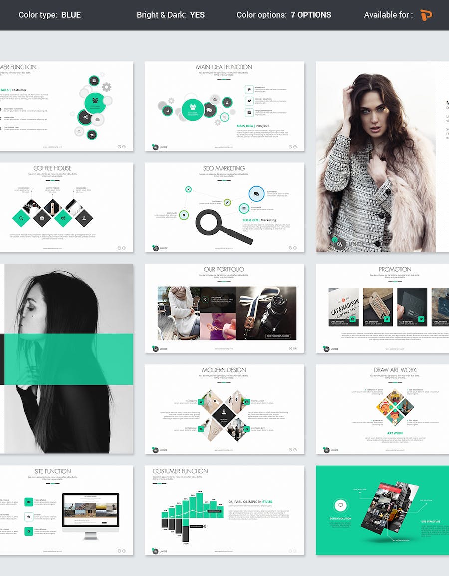 简约商务风格国外通用PPT模板 - 顶尖PPT