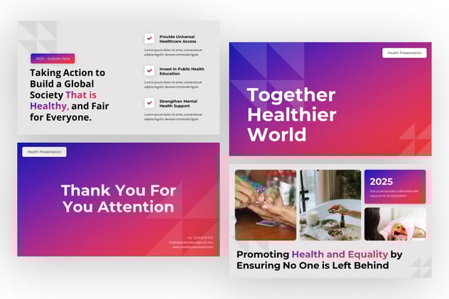 健康生活卫生教育宣传PPT模板 - 顶尖PPT