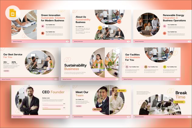 可持续发展业务演示PPT模板 - 顶尖PPT