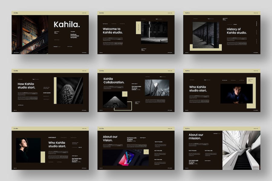 黑金搭配产品展示企业介绍国外keynote模板 - 顶尖PPT