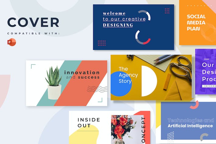 演示封面页设计信息图表PPT模板 - 顶尖PPT