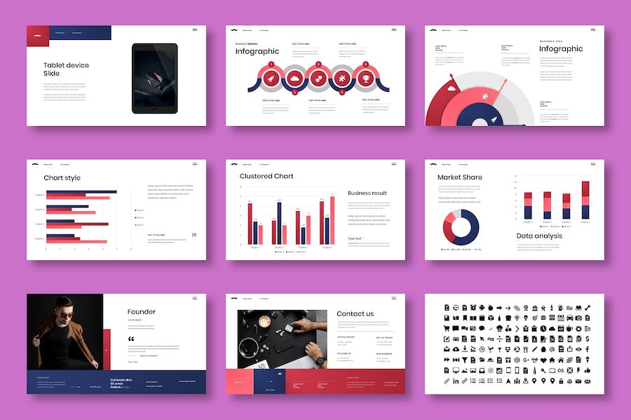 蓝色商务企业品牌推广PPT模板 - 顶尖PPT