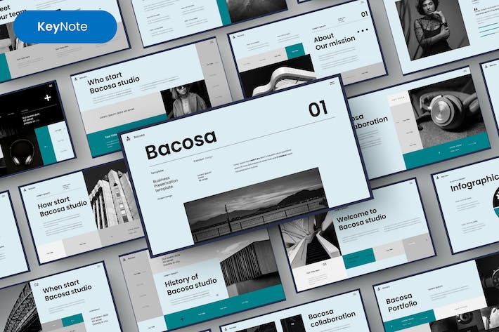 大气杂志商务风商业计划企业合作多用途keynote模板 - 顶尖PPT