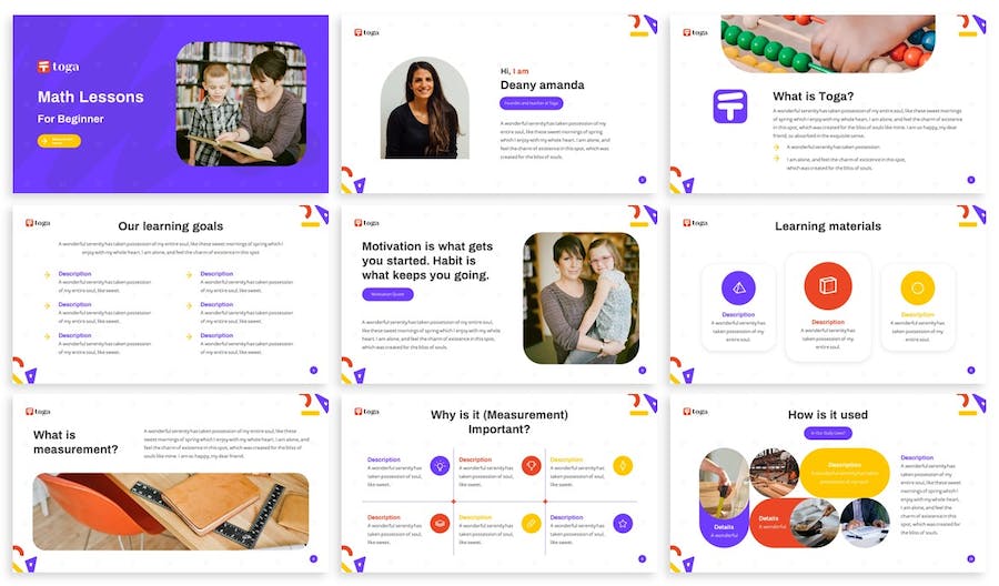 教育机构数学课程介绍宣传PPT模板 - 顶尖PPT