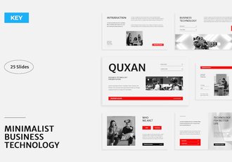 极简主义科技数字营销keynote模板 - 顶尖PPT