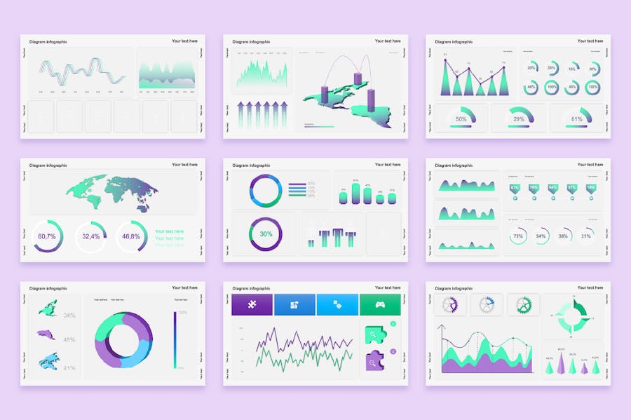 业务KPI关键指标数据可视化PPT模板 - 顶尖PPT