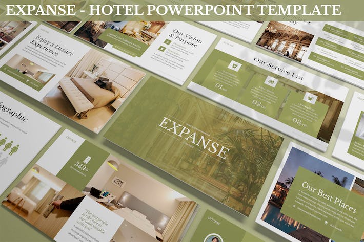 酒店环境展示PPT模板 - 顶尖PPT